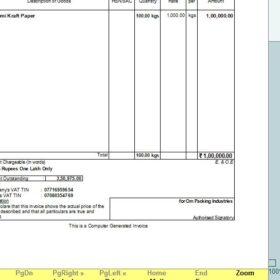 OUTSTANDING DETAILS IN INVOICE